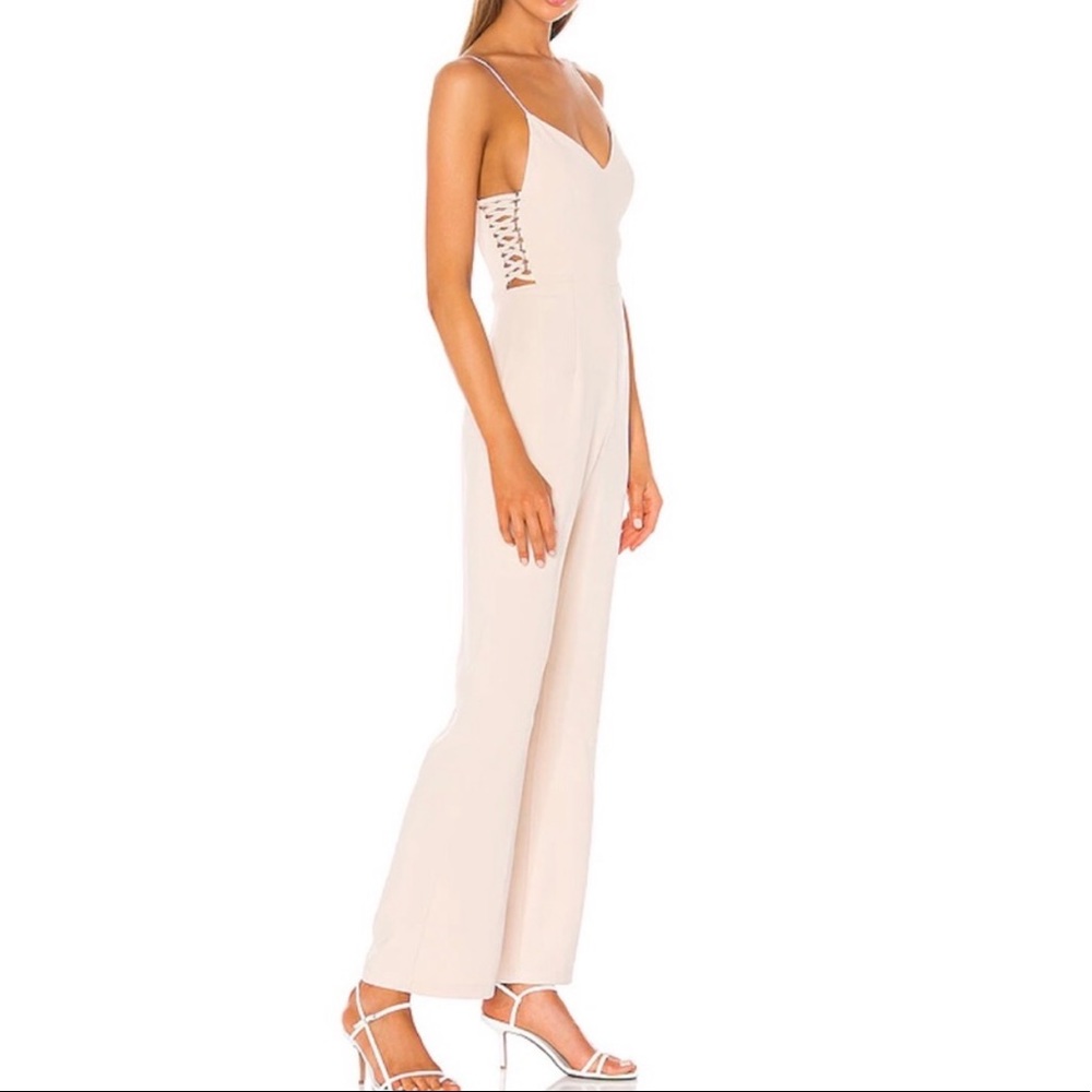 JAYLENE STRAPPY SIDE JUMPSUIT IN NUDE